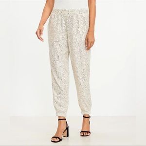 LOFT SEQUIN JOGGERS size small NWOT *never worn*